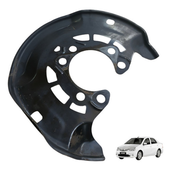 Espelho Disco Traseiro Esquerdo Toyota Etios 1.5 2015 Preto