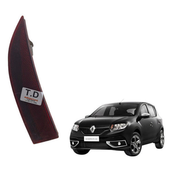 Refletor Traseiro Direito Renault Sandero 1.6 8v 2016 2019 Preto
