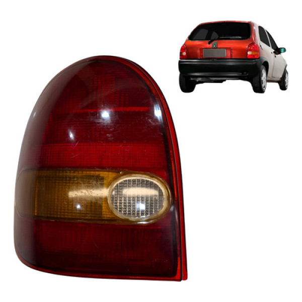 Lanterna Esquerda Chevrolet Corsa Wind 1997 1999 1.0 Esquerdo Vermelho