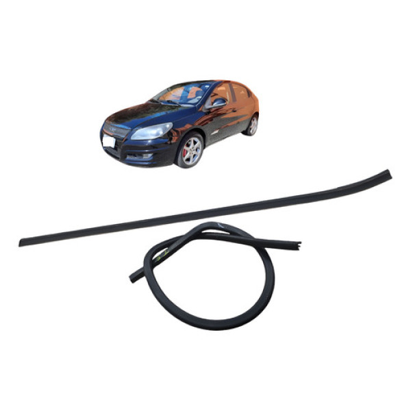 Kit Pestana Traseira Esquerda Chery Cielo 1.6 16v 2010 Preto