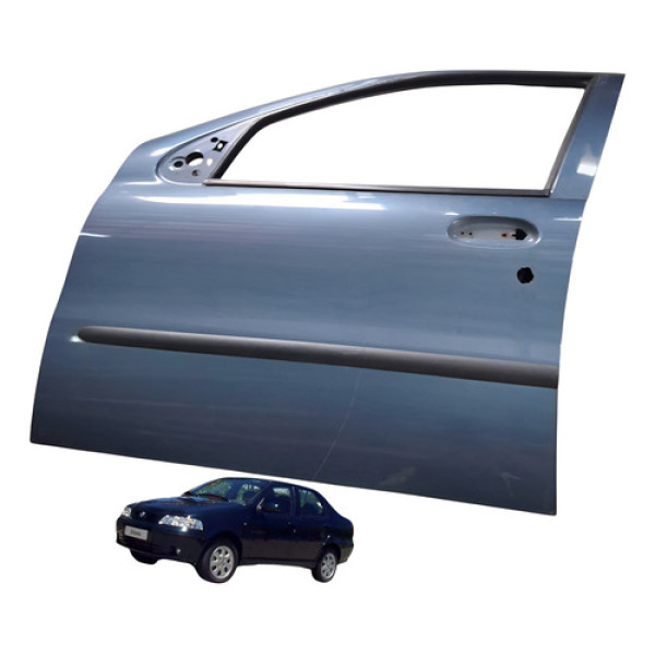Porta Dianteira Esquerda Fiat Siena 1.3 2003 2004 Dianteira Esquerda Azul-escuro
