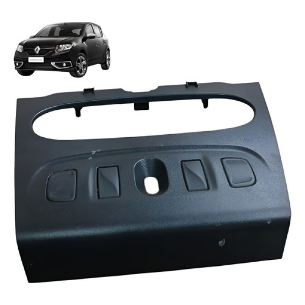 Moldura Painel Central Renault Sandero 1.6 8v 2016 2019