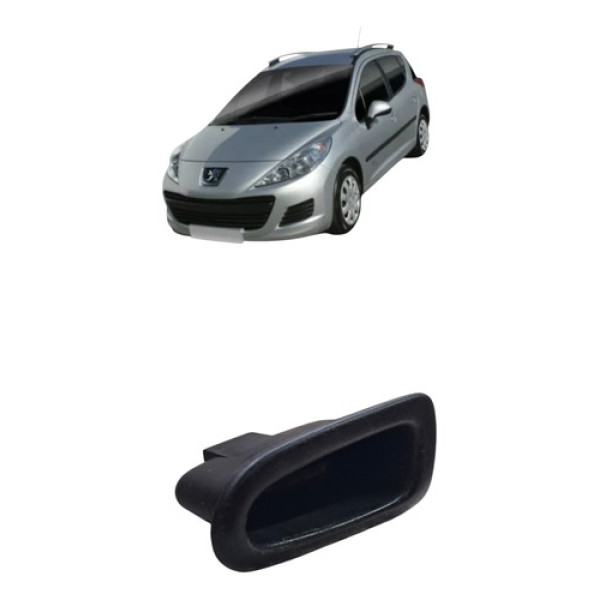 Puxador Porta Traseira Esquerda Peugeot Sw 1.4 2010 2011 - Preto