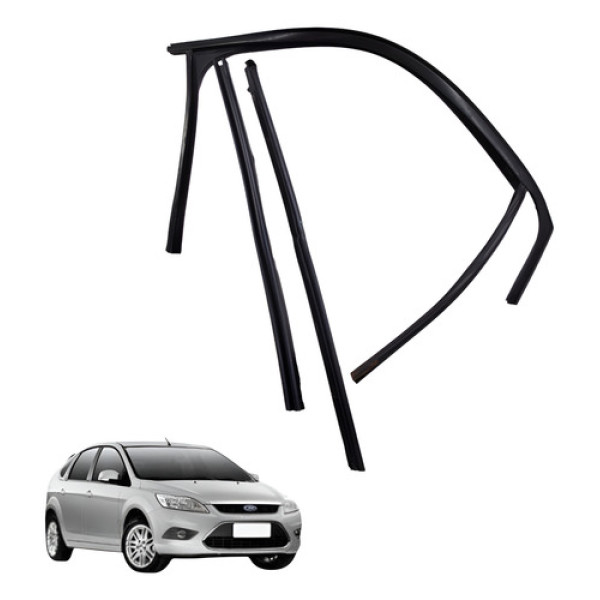 Kit Pestana Porta Traseira Esquerda Ford Focus 2.0 2011 2012 Preto