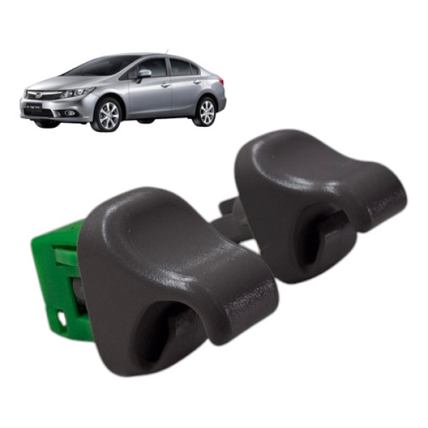 Par Grampo Presilha Suporte Quebra Sol Honda New Civic 2012