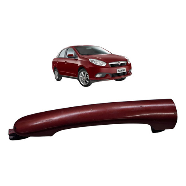 Macaneta Externa Dianteira Esquerda Grand Siena 2014 2019 4p Bordô