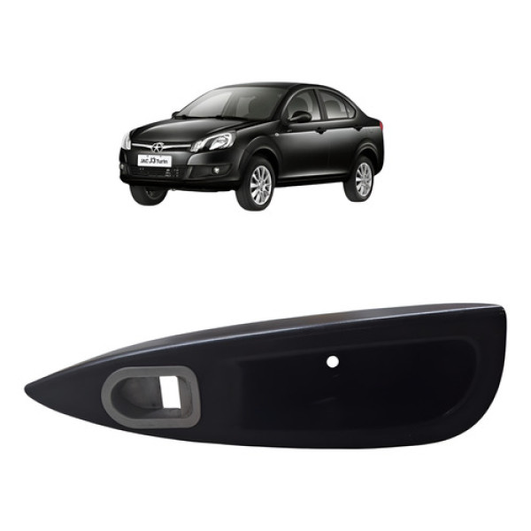 Moldura Botao Vidro  Traseiro Esquerdo Jac J3 2011 - Preto