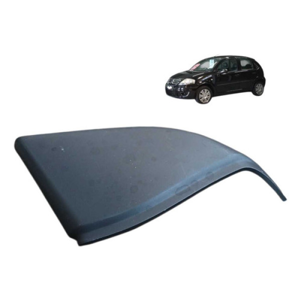 Moldura Retrovisor Esquerdo Citroen C3 1.4 8v 2010 2012 Preto