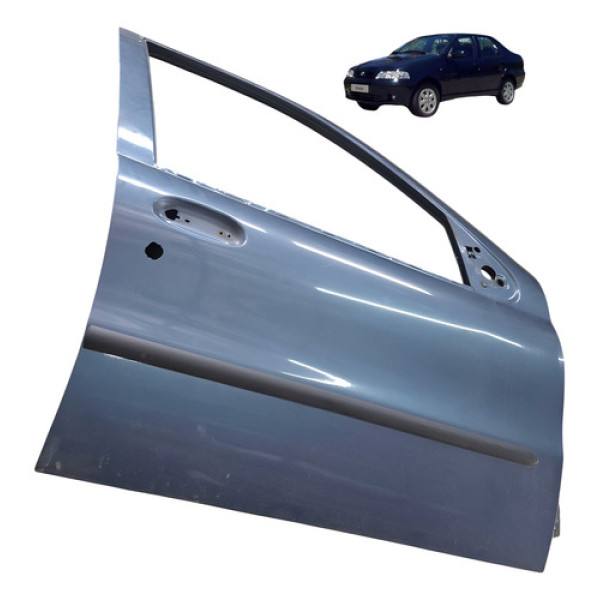 Porta Dianteira Direita Fiat Siena 1.3  2003 2004 Dianteira Direito Azul-escuro