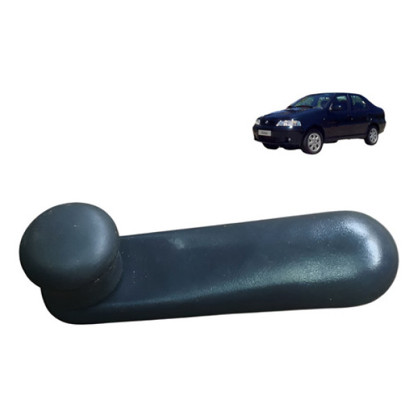 Manivela Vidro Traseira Esquerda Fiat Siena 1.3 8v 2003 2004 Preto