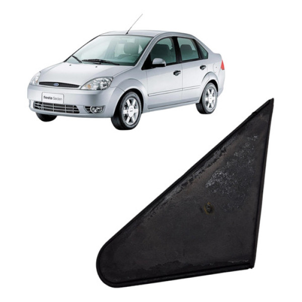 Moldura Retrovisor Externo Esquerdo Ford Fiesta Sedan 2007 Preto