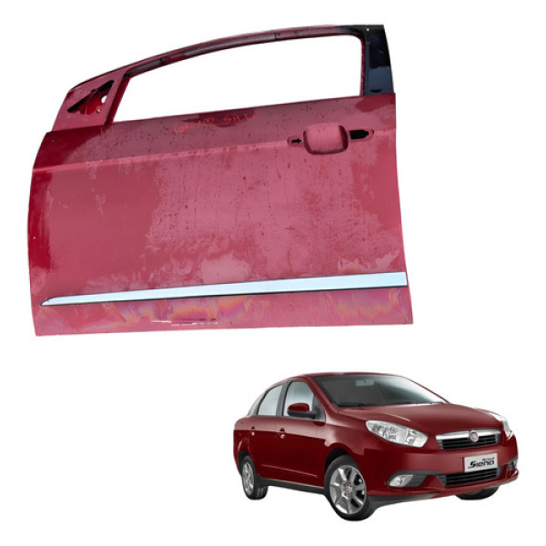 Porta  Dianteira Esquerda Fiat Grand Siena 2014 2019 4p Dianteira Esquerda