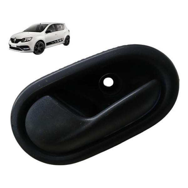 Macaneta Dianteira Esquerda Sandero 1.0 3cc 2015 2018 2019 Preto Dianteira