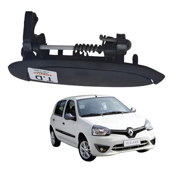 Macaneta Externa Traseira Direita Renault Clio 2014 4p Preto Traseira