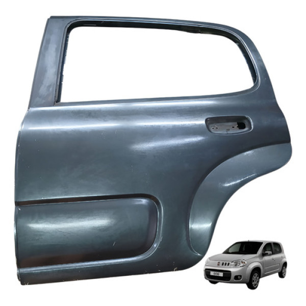 Porta Traseira Esquerda Fiat Uno Vivace 1.0 2010 2015 Cinza Traseira Esquerdo