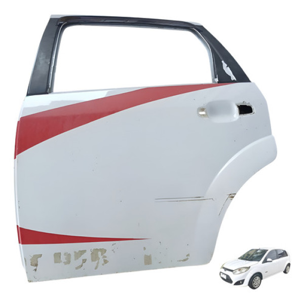 Porta Traseira Esquerda Ford Fiesta 1.6 2011 2012 Traseira Esquerda Branco