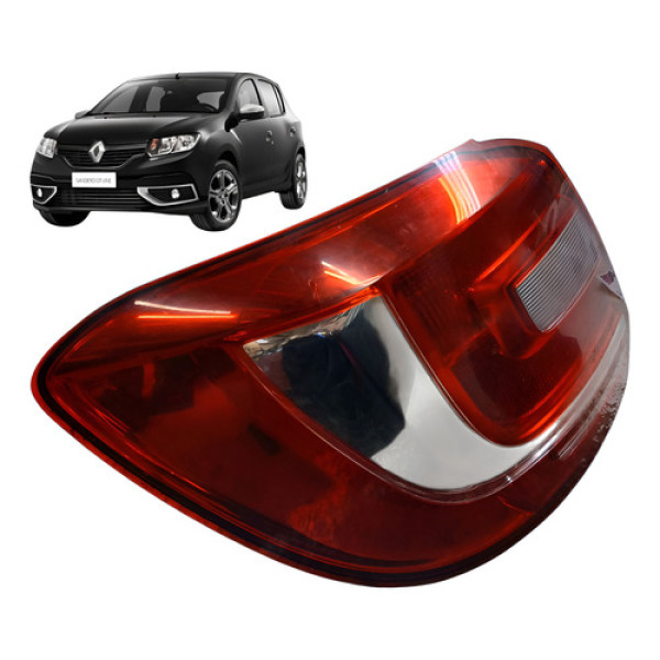 Lanterna Traseira Esquerda Renault Sandero 1.6 8v 2016 2019 Esquerdo/motorista Vermelho