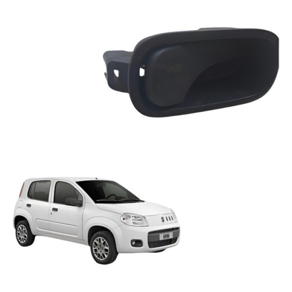 Macaneta Dianteira Direita Fiat Uno Vivace 1.0 2010 2015 Preto