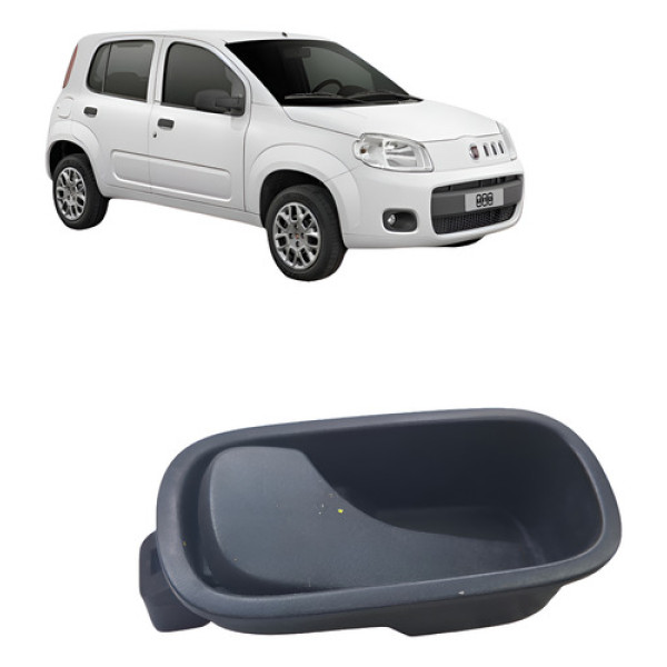 Macaneta Interna Traseira Direita Fiat Uno Vivace 1.0 2015 Preto
