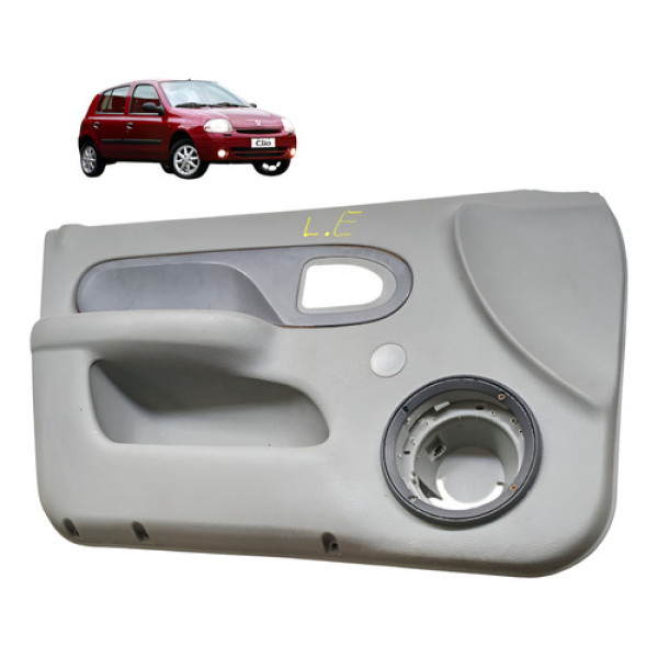 Forro Porta Dianteira Esquerda Renault Clio 1.0 4p 2003 2005 Cinza