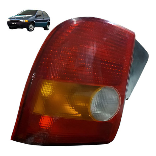 Lanterna Traseira Direita Fiat Palio Ed 1.0 2p 1998 1999 Direito/passageiro Vermelho