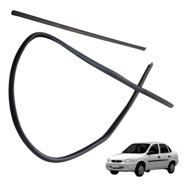 Kit Pestana Traseira Esquerda Classic 1.0 2001  16v Preto