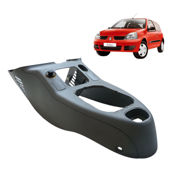 Console Central Renault Clio 1.0 16v 2010 - Cinza