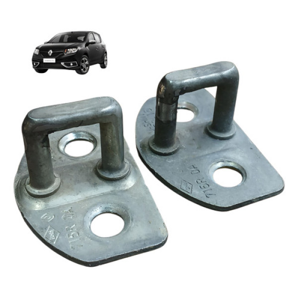 Batente Fechadura Porta Renault Sandero 1.6 8v 2016 2019 Cinza