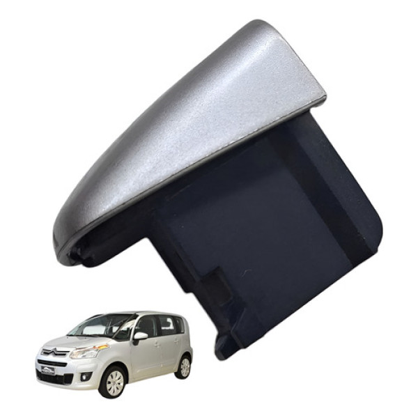 Moldura Macaneta Dianteira Direita Citroen C3 Picasso 2012 Prata Dianteira