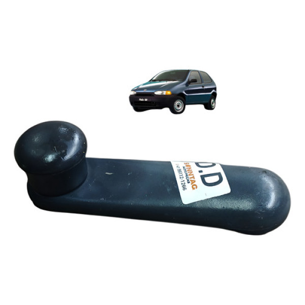 Manivela Vidro Direito Fiat Palio Ed 1.0 2p 1998 1999 Preto