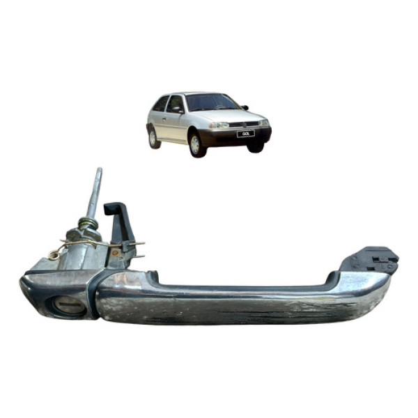 Macaneta Externa Dianteira Volkswagen Gol G2 1.0 2p Cht 1996 - Prata - Dianteira