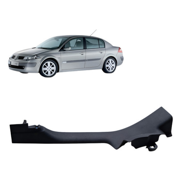 Moldura  Porta Traseira Direita Renault Megane 2008 Cinza-escuro