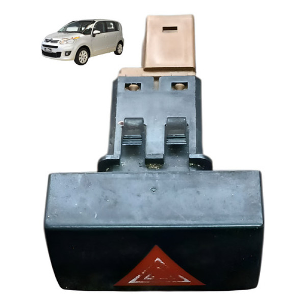 Botao Pisca Alerta Citroen C3 Picasso 1.6 16v 2012 2014 Preto