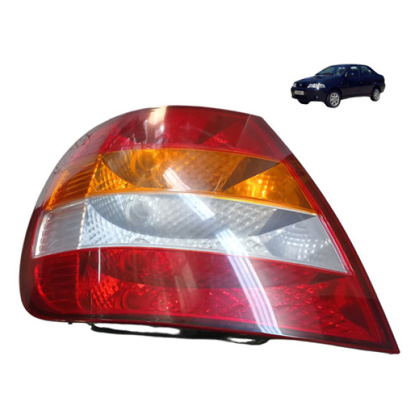 Lanterna Esquerda Fiat Siena 1.3 8v 2003 2004 Direito/passageiro Vermelho