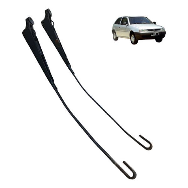 Par Braco Limpador Parabrisa Volkswagen Gol G2 1.0 2p 1996 - Esquerdo