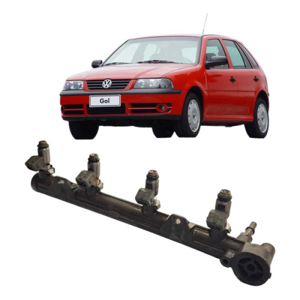 Flauta Bico Injetor 1.0 16v Volkswagen Gol G3 1999 2003