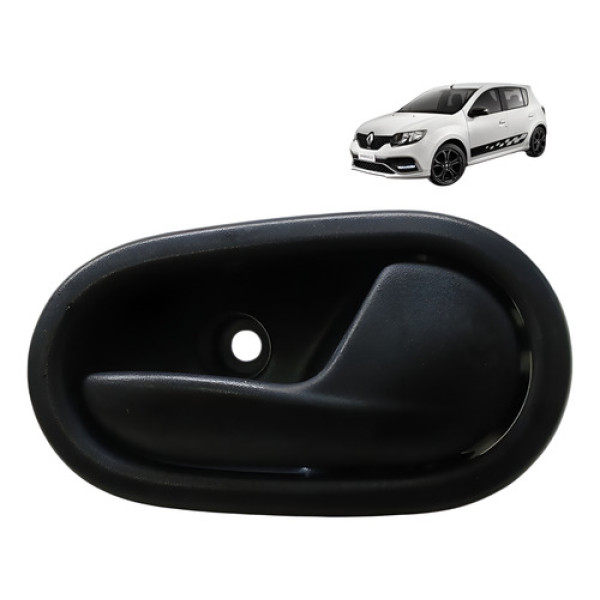 Macaneta Dianteira Direita Sandero 1.0 3cc 2015 2018 2019 Preto Dianteira
