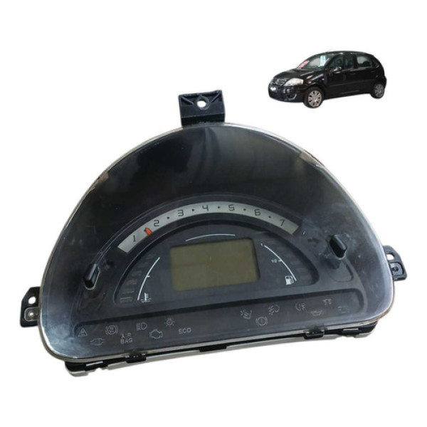 Painel Instrumento Citroen C3 1.4 8v 2010 2012 Preto