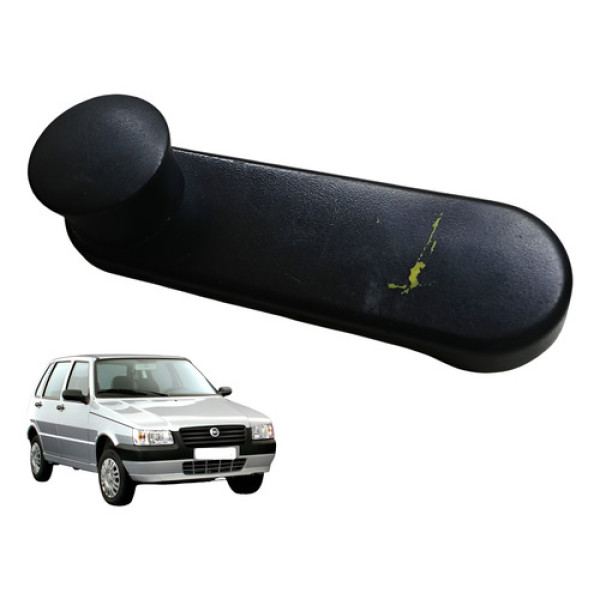 Manivela Vidro Traseira Esquerda Fiat Uno 1.0 2005 Preto