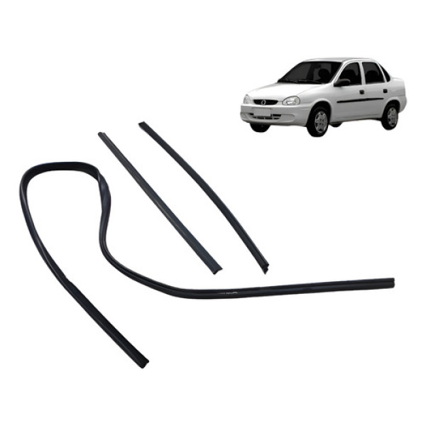 Kit Pestana Traseira Direita Classic 1.0 2001  16v Preto