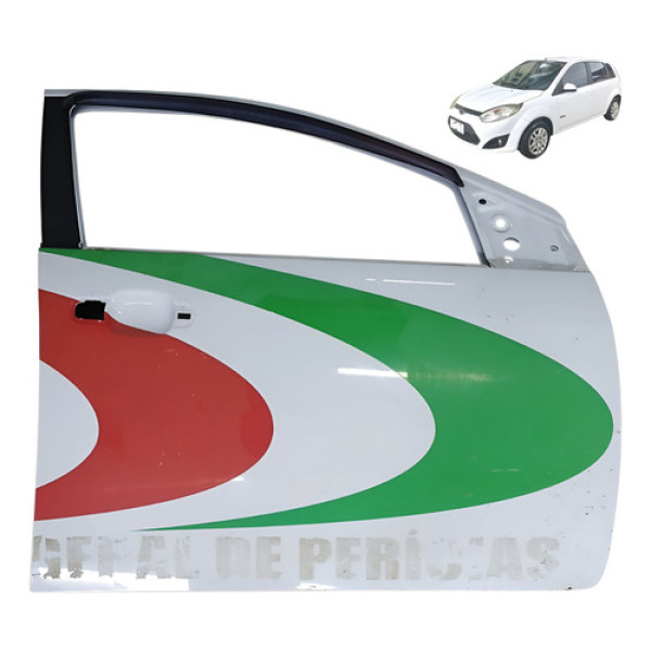 Porta Dianteira Direita Ford Fiesta 1.6 2011 2012 Dianteira Direita Branco