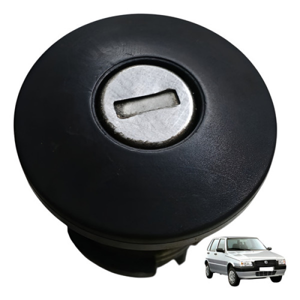 Miolo Fechadura Porta Fiat Uno 1.0 2005 2010 Preto