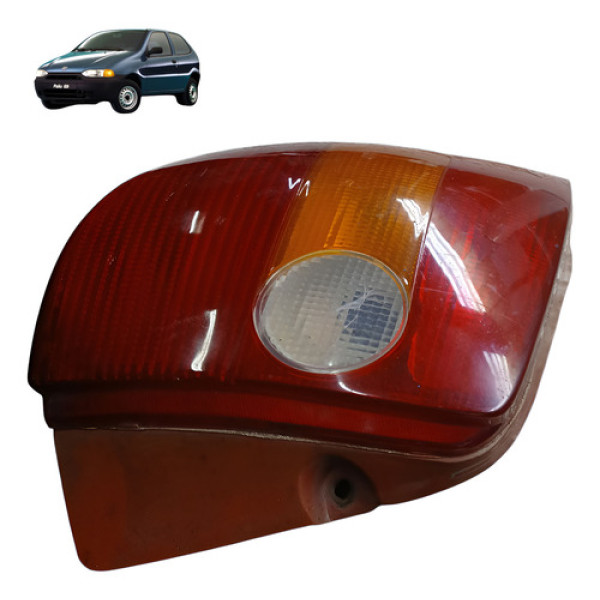Lanterna Traseira Esquerda Fiat Palio Ed 1.0 2p 1998 1999 Esquerdo/motorista Vermelho