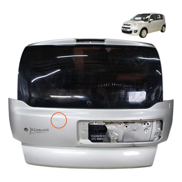 Tampa Traseira Citroen C3 Picasso 1.6 16v 2012 2014 Traseira Central Cinza