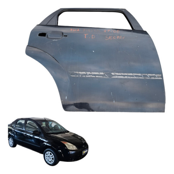 Porta Traseira Direita Ford Fiesta 2007 2008 4 Portas Traseira Direita
