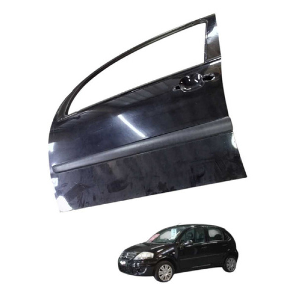 Porta Dianteira Esquerda Citroen C3 1.4 2011 2012 Dianteira Esquerdo Preto