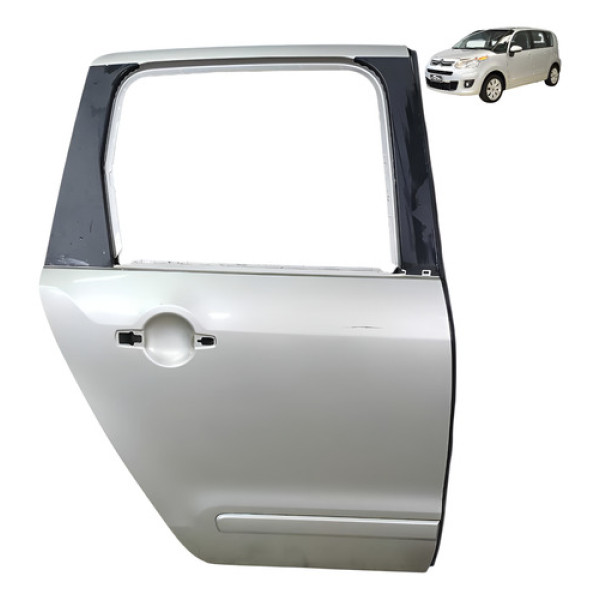 Porta Traseira Direito Citroen C3 Picasso 1.6 16v 2012 2014 Traseira Direita Cinza