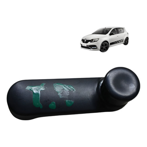 Manivela Vidro Traseira Direito Sandero 1.0 3cc 2015 2019 Preto