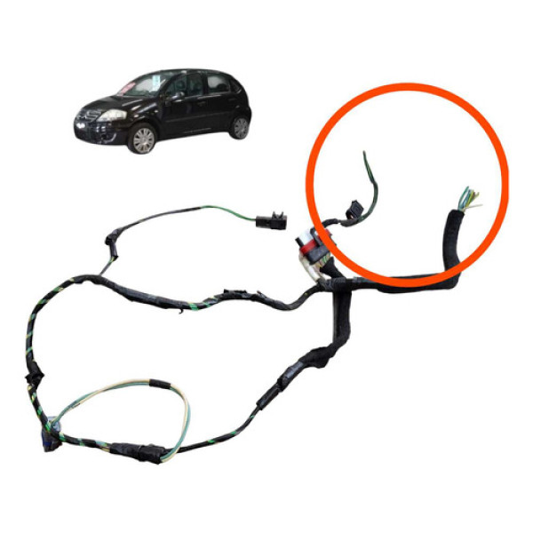 Chicote Porta Dianteira Esquerda Citroen C3 1.4 8v 2010 2012