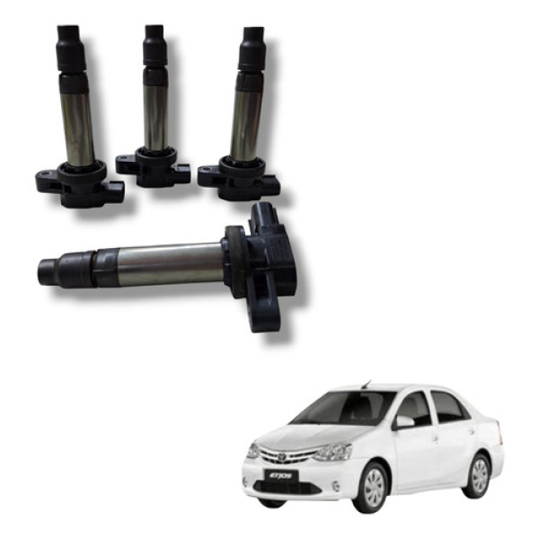 Jogo Bobina Ignicao Toyota Etios 1.5 4p 2015